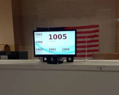 Queue system installed at a government office in Kuala Lumpur, Malaysia