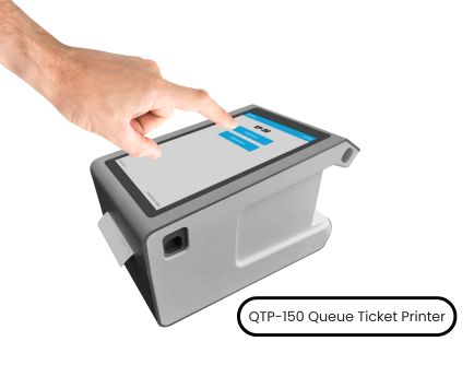 QTP-150 queue ticket printer running standalone, printing running queue numbers with no server, no MySQL and no network